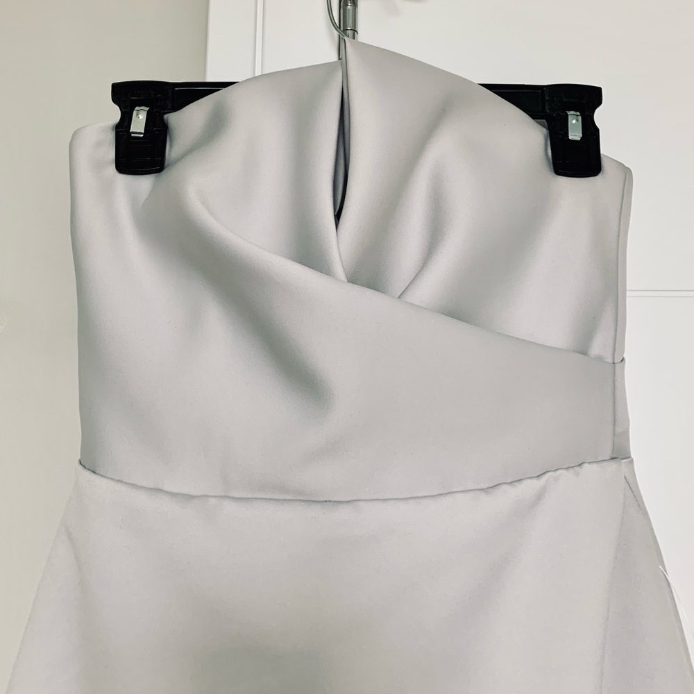 jay godfrey darcy gown in silver size 2 - Picture 5 of 8